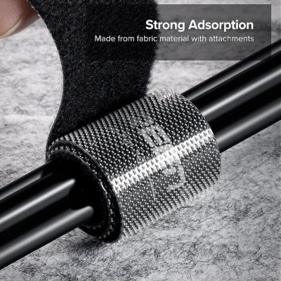 Ugreen UG40356LP124TK 5M Black Velcro Cable Organizer Black - HÀNG CHÍNH HÃNG