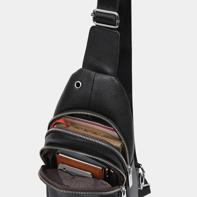 Túi đeo chéo trước ngực nam, túi đựng điện thoại da thật cao cấp IDIGO MB1 - 6028