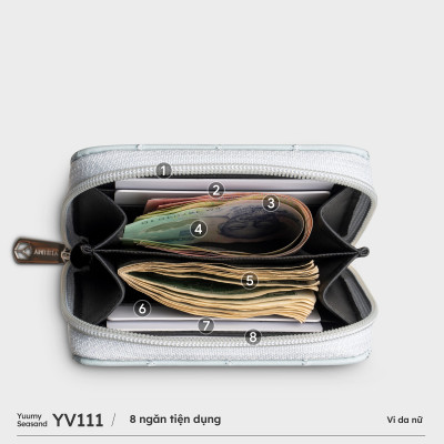 Ví Yuumy ( Thời trang nữ thiết kế chần chỉ - Ví da Seasand YV111 )
