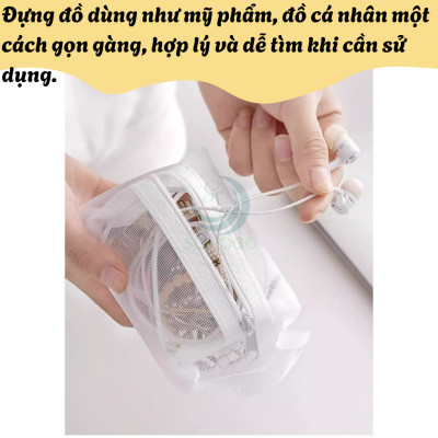 Túi Lưới Đựng Mỹ Phẩm Du Lịch -Túi Đựng Đồ Cá Nhân Lưới Thông Thoáng -Túi Lưới Đa Năng Chống Nhăn – Nhẹ Nhàng & Tiện Lợi -Túi Trang Điểm Lưới Siêu Nhẹ – Cất Gọn Trong Tích Tắc