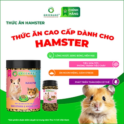 Thức ăn Hamster GREENABC – Bổ sung Protein - Canxi - Lipid giúp Hamster ăn ngon, giảm căng thẳng, long mượt, tăng đề kháng - Hộp 10g và 480g