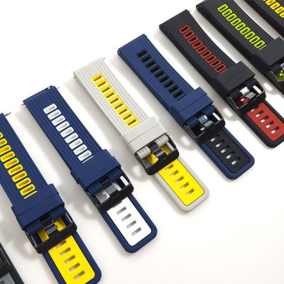 Dây đồng hồ silicon khóa đen dành cho Samsung galaxy watch 3 41mm / 45mm