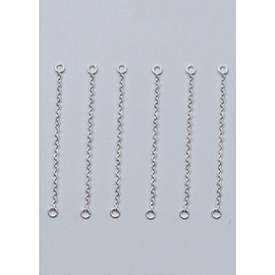 Combo 6 cái charm bạc dây xích trang trí 1 - Ngọc Quý Gemstones