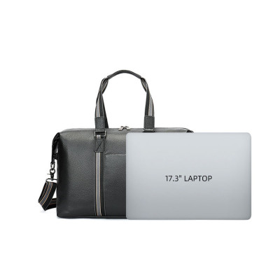 Túi trống du lịch BHM4028 có ngăn để laptop đến 17.3inch, chuẩn da bò thật