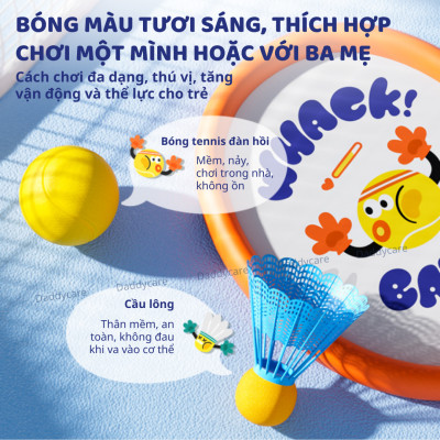 Vợt cầu lông vợt tennis cho trẻ em Mideer Kids Entry-Level Racket 2 in 1, Đồ chơi thể thao cho bé