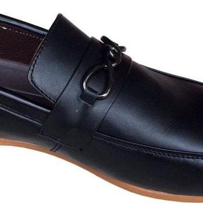 Giày tây nam Trường Hải không dây da bò thật màu đen đế kếp mềm không trơn hàng may chắc chắn GT079