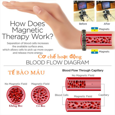 Vòng tay huyết áp nhật bản, dài 21cm, bản rộng 1.2cm, mẫu Tahoma-LXG005