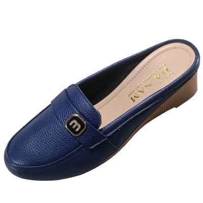 Sục Nữ Đế Xuồng HA NAM Da Bò Thật Đế Cao Su 5cm DNU2185