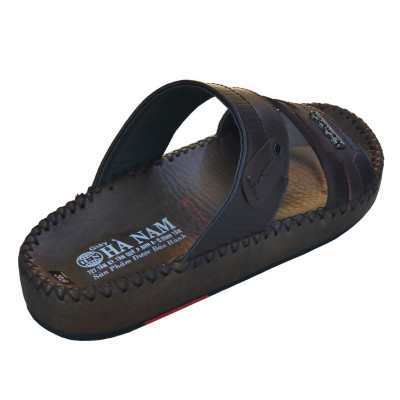 Dép Nam Quai Ngang Da Bò Thật TiTi ĐÔ Cao Cấp DN273d