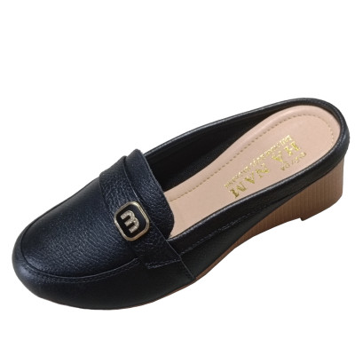 Sục Nữ Đế Xuồng HA NAM Da Bò Thật Đế Cao Su 5cm DNU2185