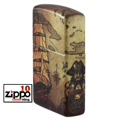 Bật lửa Zippo 49355 Zippo Pirate Ship Design - Chính hãng 100%