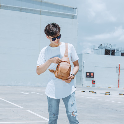 Balo Lata ( Thời trang nam đi chơi cỡ nhỏ - Balo đeo chéo da BALC22 )