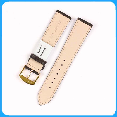 Dây Da Đồng Hồ ZRC Pháp Dòng LEWIS Da Bò Màu Nâu Mỏng Cỡ 20mm