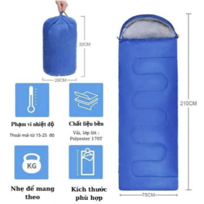 Túi Ngủ Văn Phòng Mini Loại 1, Tủi Ngủ Giữ Ấm, Đi Phượt, Du Lịch Dã Ngoại