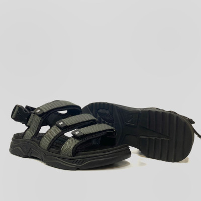 Giày Sandal Nam The Bily 3 Quai Ngang - Màu Xám BL04