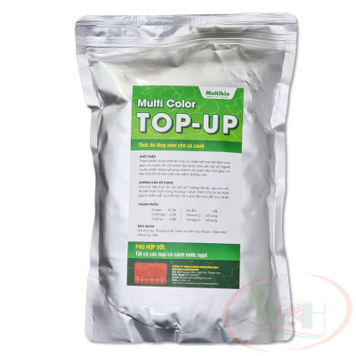 Thức ăn cá Multi Color Top Up cám hạt nổi tăng màu bể cá thủy sinh thùng xốp