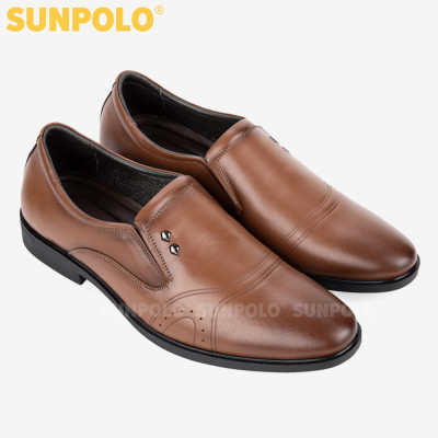 Giày Da Nam, Giày Tây Công Sở Nam Da Bò SUNPOLO SPH310 (Đen, Nâu)