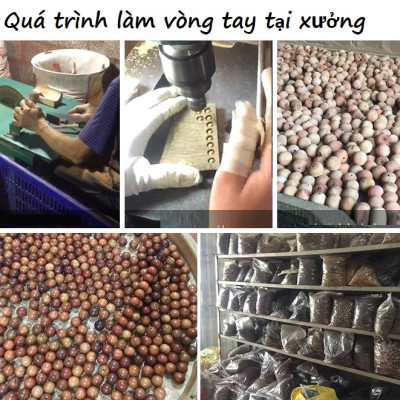 Vòng Tay gỗ Đàn Hương Ấn độ tự nhiên 100%, thiết kế đốt trụ cao cấp, mang lại bình an, may mắn và tài lộc, tặng kèm túi nhung cung hỷ