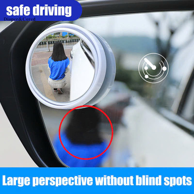 Gương Cầu Lồi Xóa Điểm Mù Cho Ô Tô – Bộ 2 Cái Xoay 360 Độ, Có Viền Chống Loá