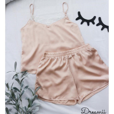 Bộ ngủ hai dây Kylie hồng