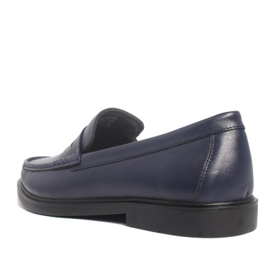 Giày MICHILUX Da Bò Thật Chính Hãng Penny Loafer CIEPL Màu Xanh Navy