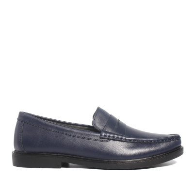 Giày MICHILUX Da Bò Thật Chính Hãng Penny Loafer CIEPL Màu Xanh Navy