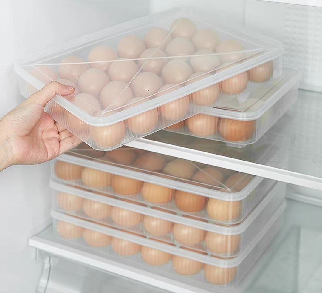 combo khay đựng trứng 24 quả có nắp đậy tiện dụng cao cấp