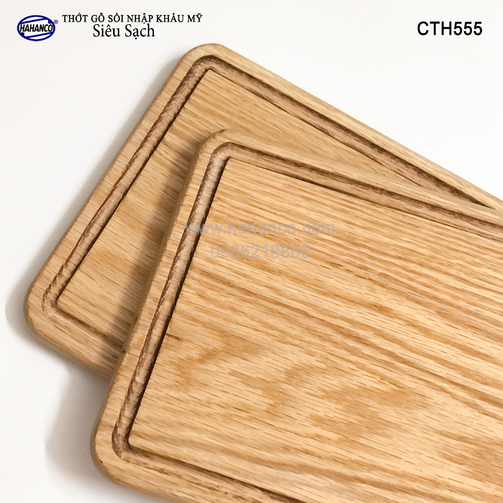 Thớt gỗ Sồi Mỹ (OAK) kiểu dáng sừng hươu có rãnh bao quanh tiện dụng (CTH555) hàng Xuất Khẩu Châu Âu - khay bánh mì/trái cây/ bít tết/ pizza/ phụ kiện chụp ảnh, bày món ăn trong nhà hàng - Sang trọng trên bàn ăn - HAHANCO