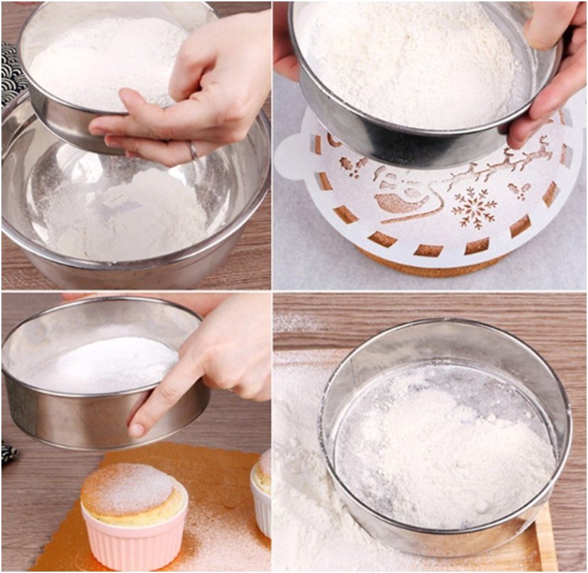 Dụng Cụ Rây Bột Chuyên Dụng Làm Bánh Echo Lưới Nhỏ Rây Siêu Mịn