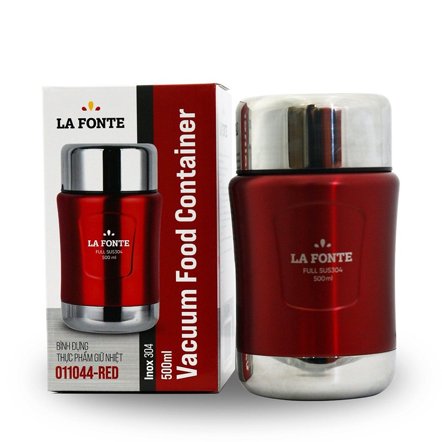Bình đựng thực phẩm giữ nhiệt 500ml LaFonte 011044-RED