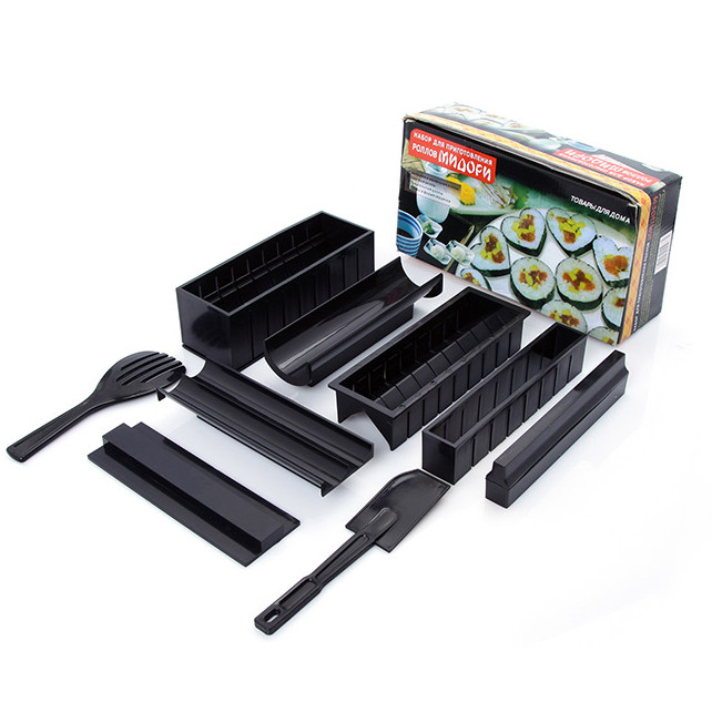 Bộ Dụng Cụ Làm Sushi 10 Món - Tặng Muỗng Lọc Lấy Lòng Đỏ Trứng Màu Ngẫu Nhiên