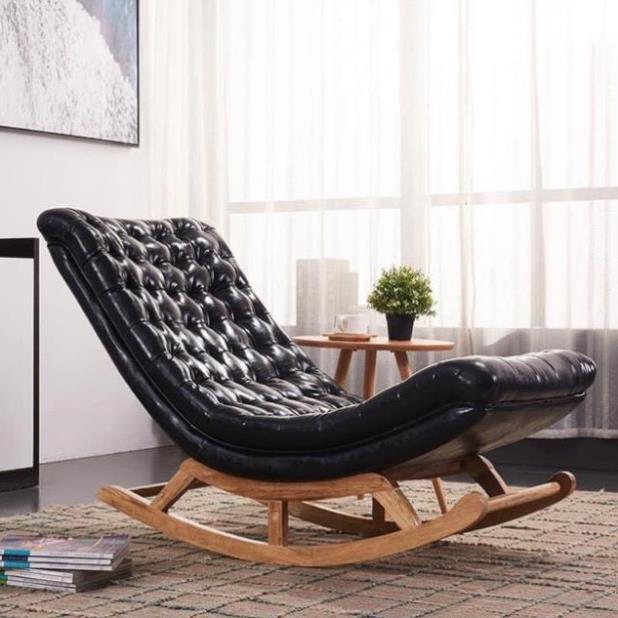 Hàng HOT GIÁ SỈ Ghế thư giãn bập bênh khung gỗ sồi