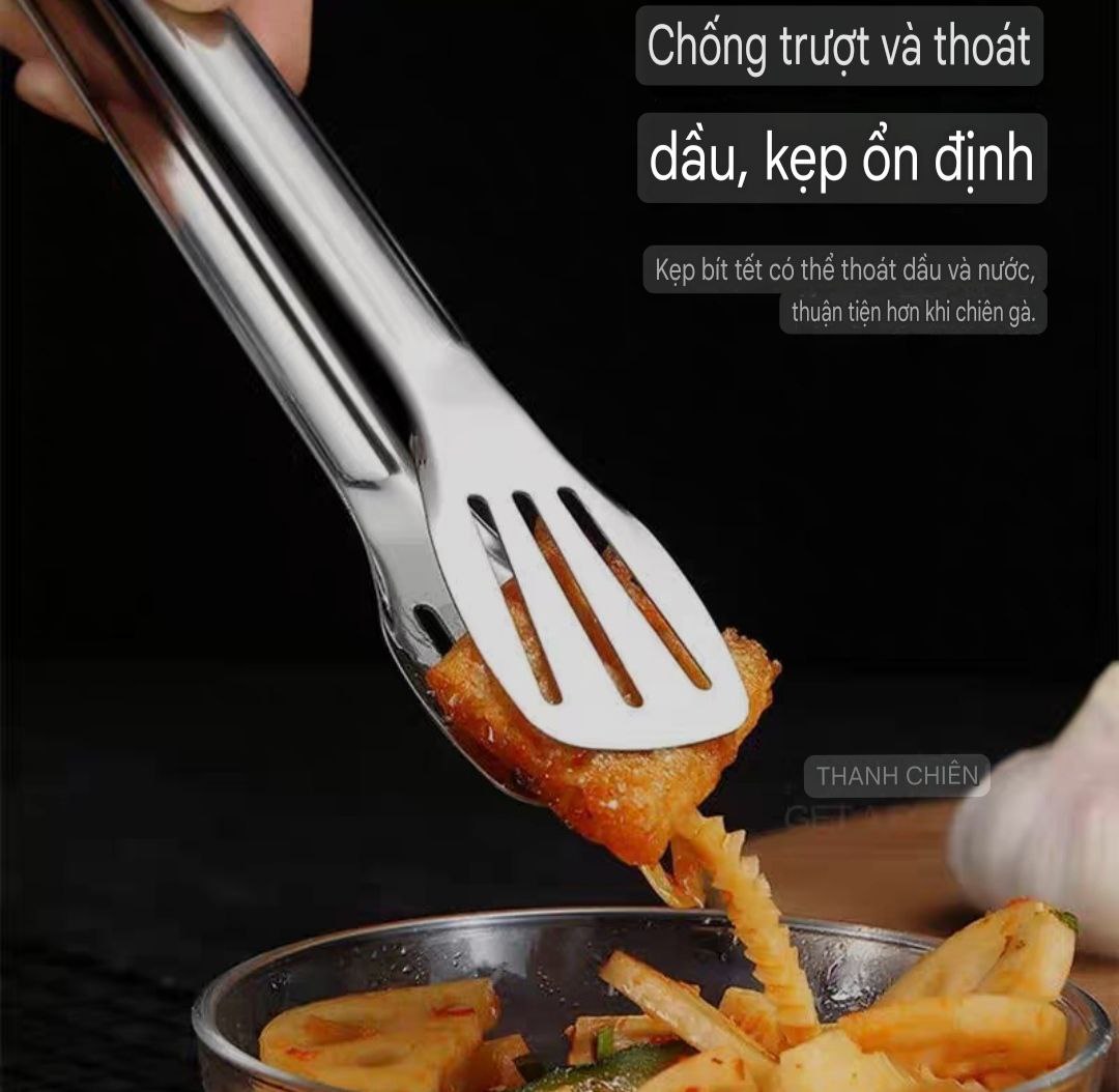 Kẹp Gắp Thức Ăn Bằng iNox