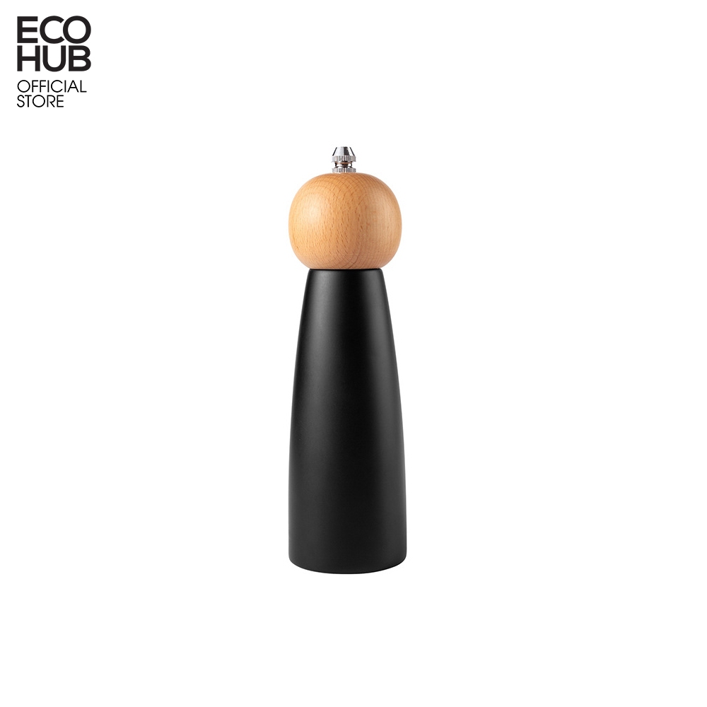 Dụng cụ xay tiêu đen và muối biển ECOHUB màu đen dạng đẹp cao cấp và sang trọng (Pepper Grinder)