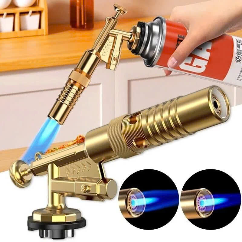 Đèn Khò Gas Mini Lõi Đồng – Ngọn Lửa Xanh Chuẩn, Công Suất Mạnh, Dễ Dùng