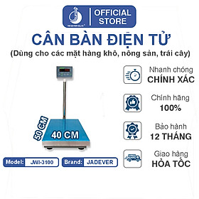 Cân Bàn Điện Tử JWI-3100 - Mặt Bàn Cân 400x500MM