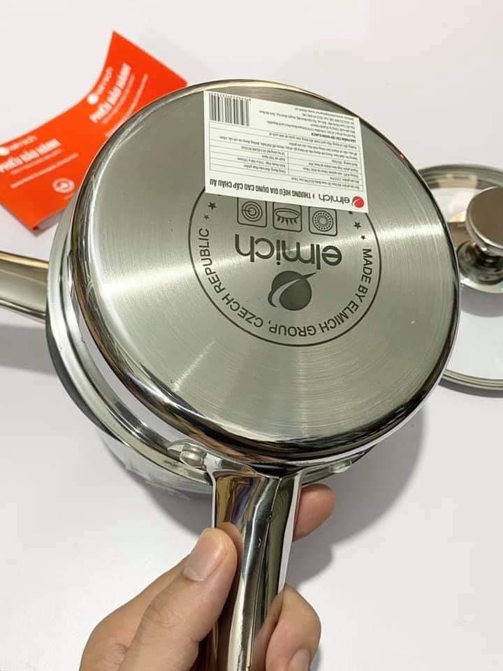 Bộ nồi quánh và chảo chống dính inox đáy liền Elmich Trimax Baby EL-3794 (Đường kính 14cm) - Hàng chính hãng