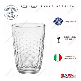 Bộ 6 ly thủy tinh  Glit  395ml -  Bormioli Rocco - Italy