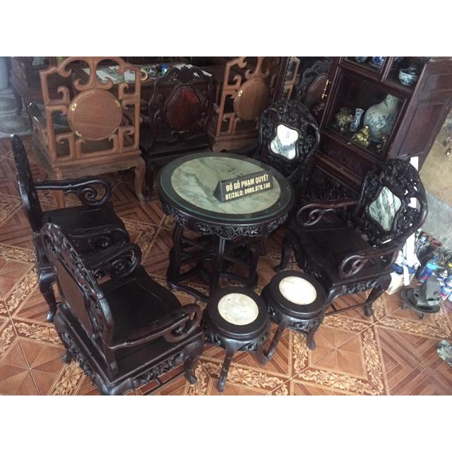 Bộ ghế trúc dưa gỗ gụ