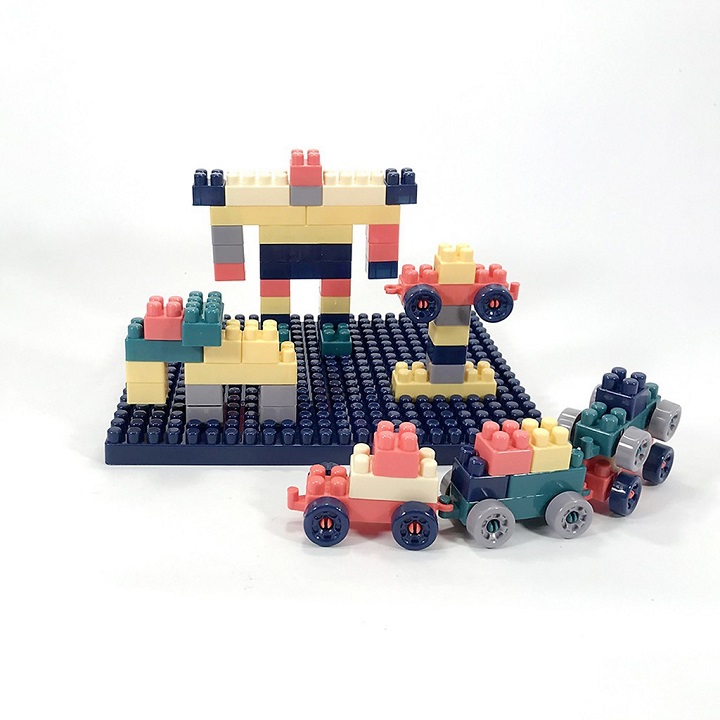 Bộ vali bàn tập vẽ và lắp ráp 4in1 kèm bảng vẽ Building Blocks DIY, 50-520 chi tiết - đồ chơi phát triển trí tuệ lắp ráp mô hình Hàng Chính Hãng/hàng nhập khẩu