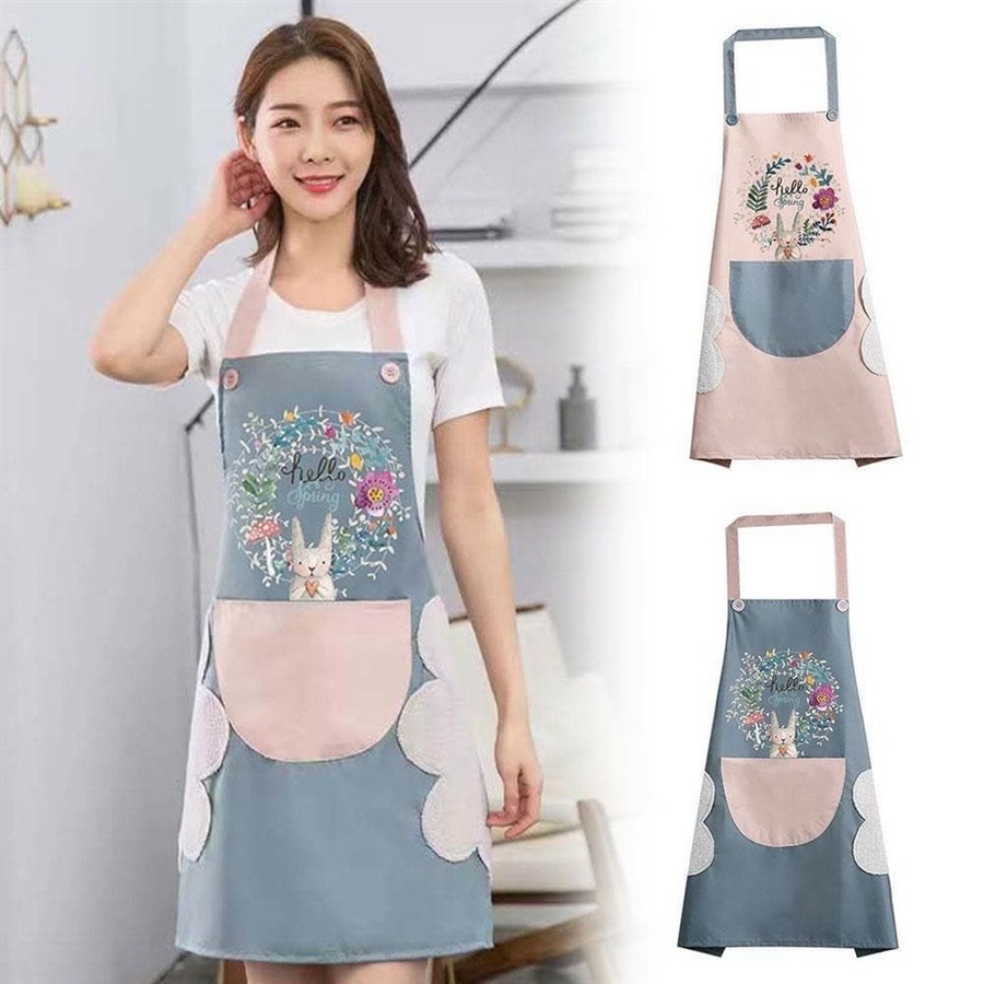Tạp dề nấu ăn , họa tiết cao cấp có khăn lau tay bên hông ,chống thấm nước cao cấp tiện lợi cho chị em