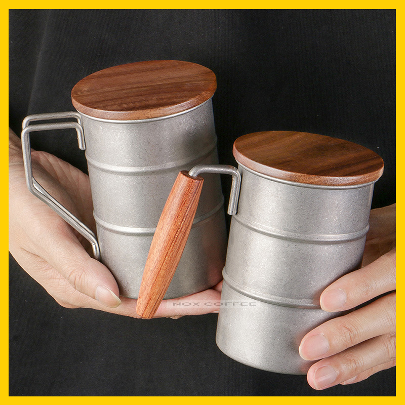 Cốc inox phong cách retro