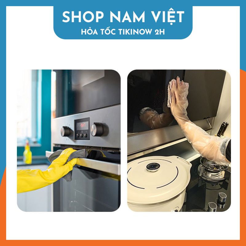 Lô 10 Găng Tay Nhà Bếp Nhựa PE/CPE Dài 60cm Có Thun