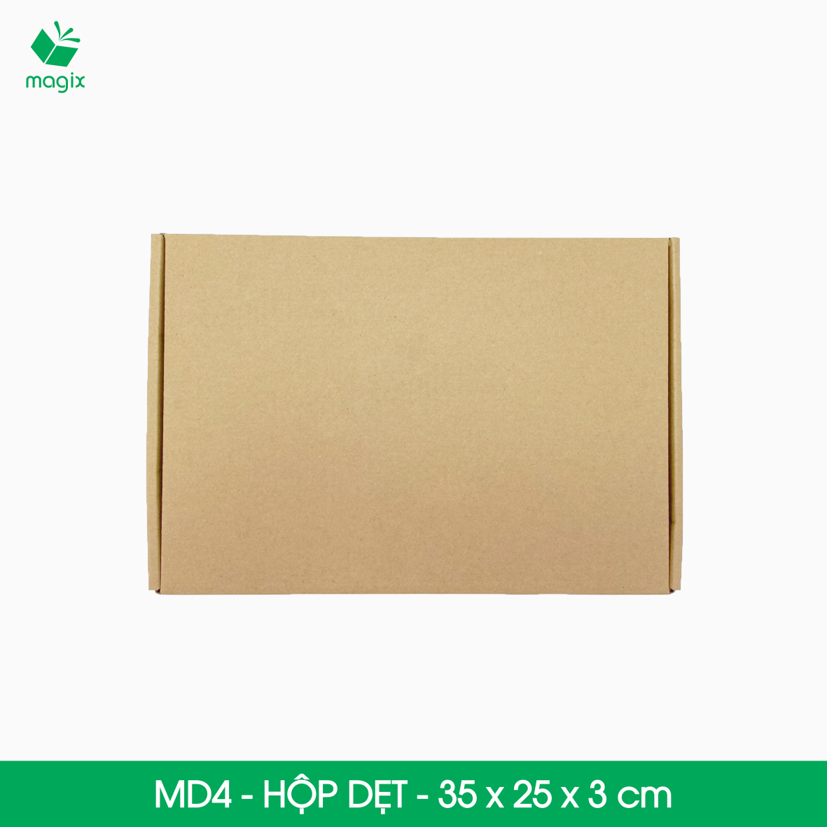 MD4 - 35x25x3 cm - 50 Thùng hộp carton trơn đóng hàng