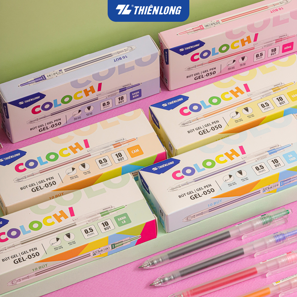 Combo 5/10/20 Bút gel Colochi Thiên Long Gel-050