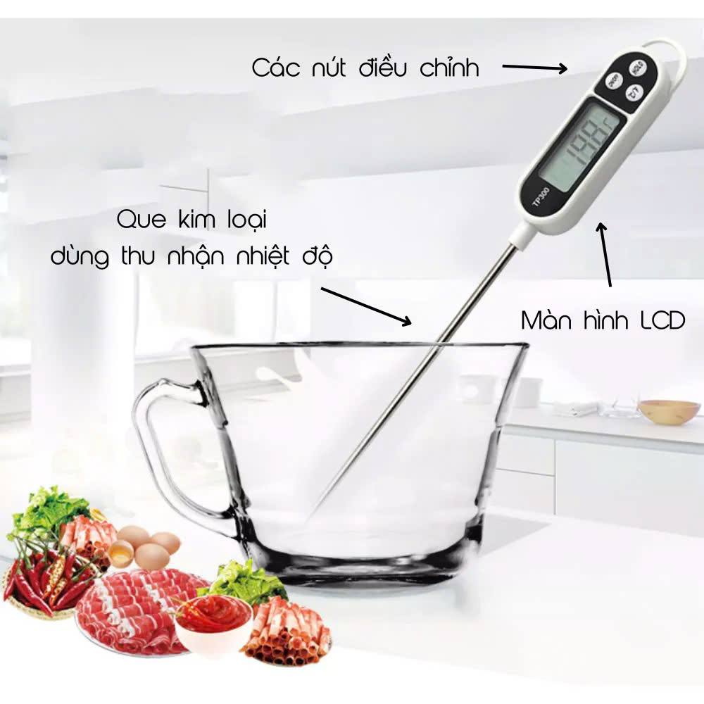 Nhiệt kế đo thực phẩm Nhiệt Kế Đo Nhiệt Độ Sữa và Đồ Ăn Cho Bé