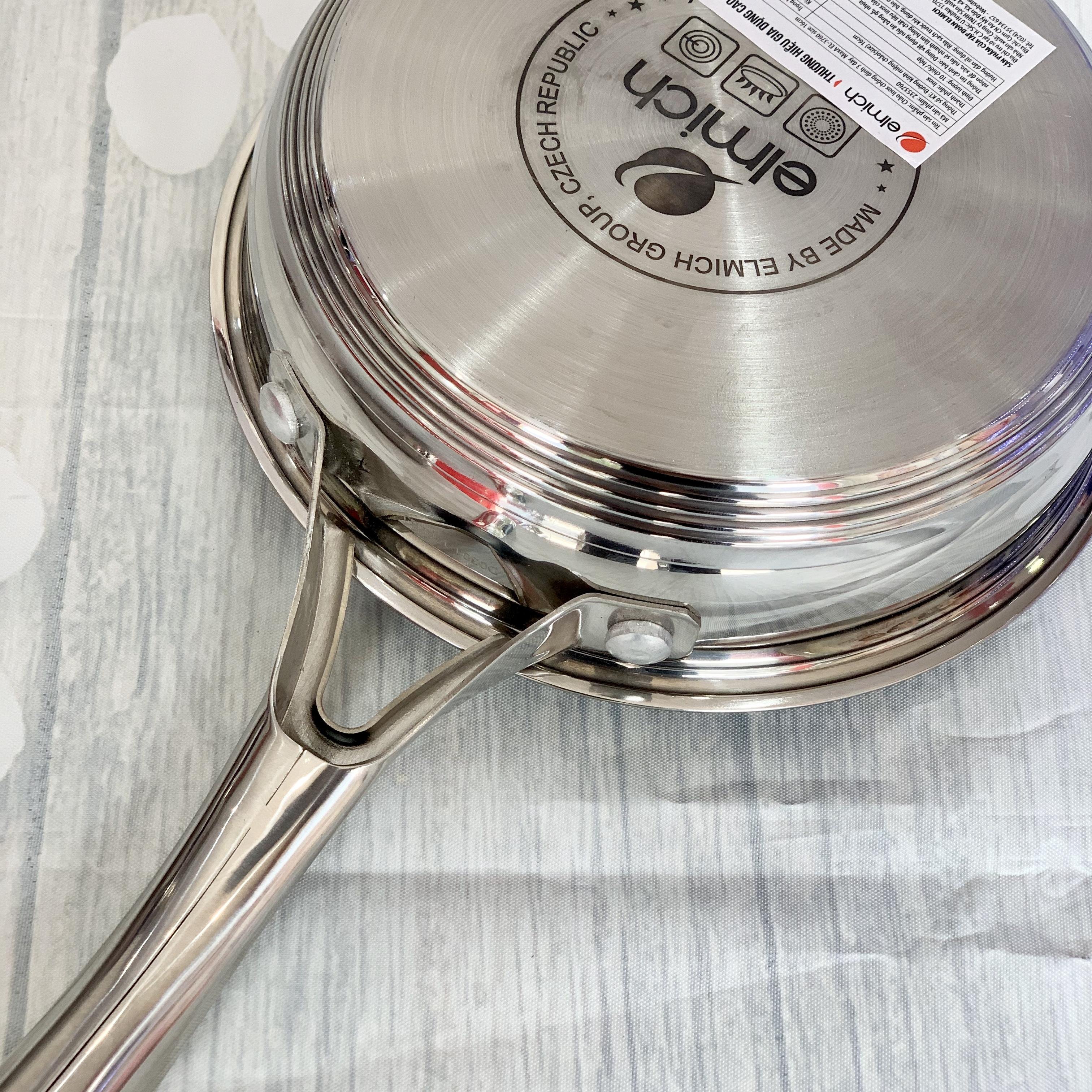 CHẢO INOX CHỐNG DÍNH ELMICH 3 ĐÁY MAX A 16CM