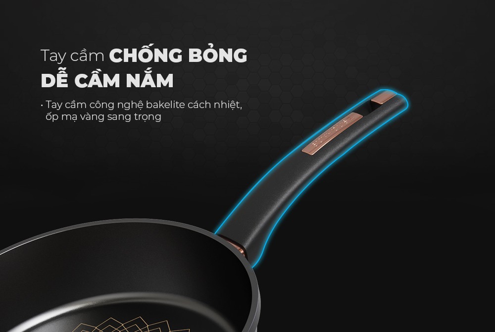 Chảo Chống Dính Ultra Titalium Đáy Từ Sunhouse ST30B - Hàng Chính Hãng
