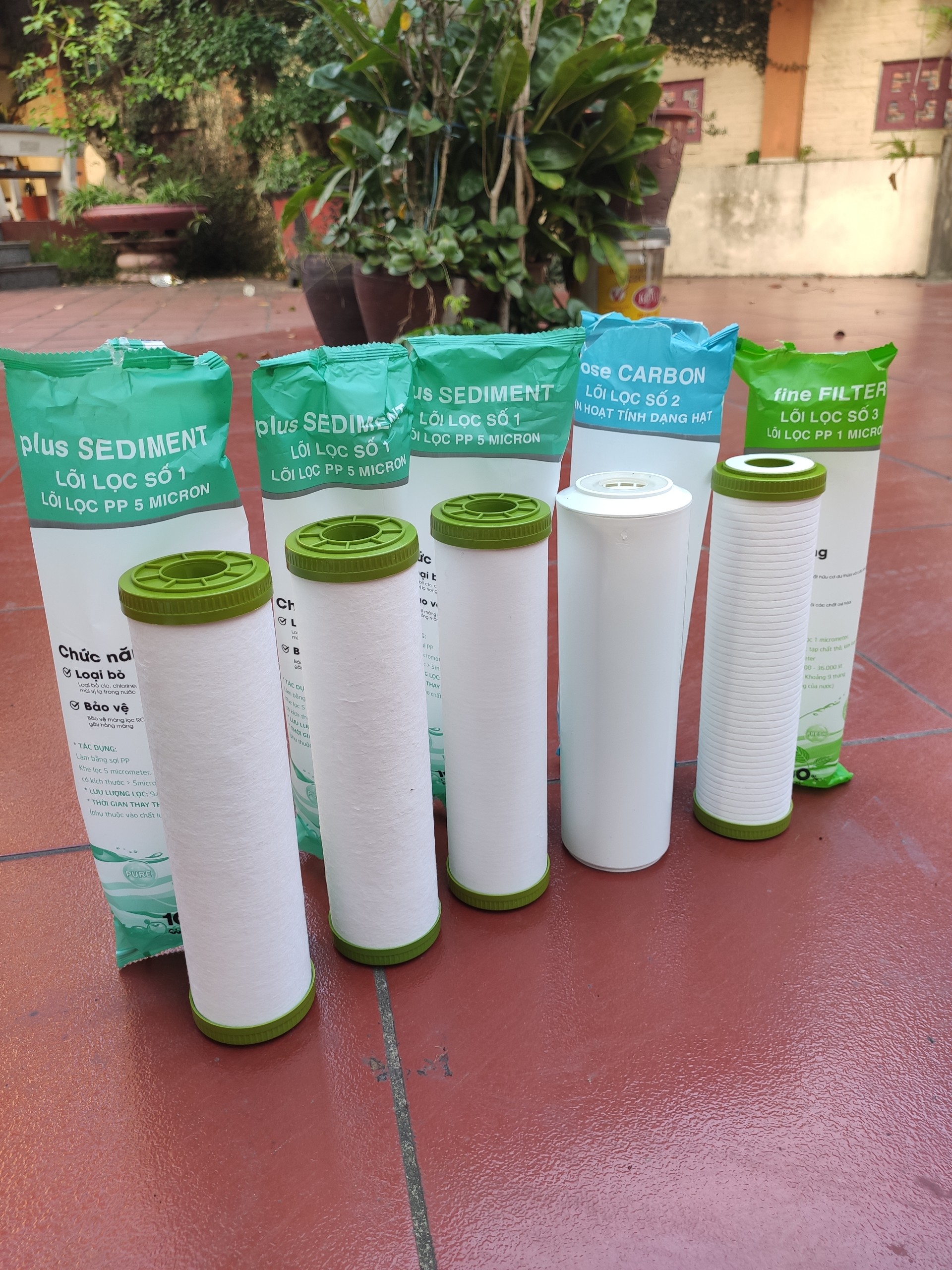 Bộ 5 lõi lọc nước số 1,2,3 LÕI LỌC THÔ dùng cho máy lọc nước R.O kangaroo aqua sanaky