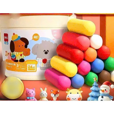 Đất Nặn Hữu Cơ 24 Màu Kèm 6 Khuôn - Chất Liệu An Toàn Cho Bé - HÀNG CHÍNH HÃNG MINIIN